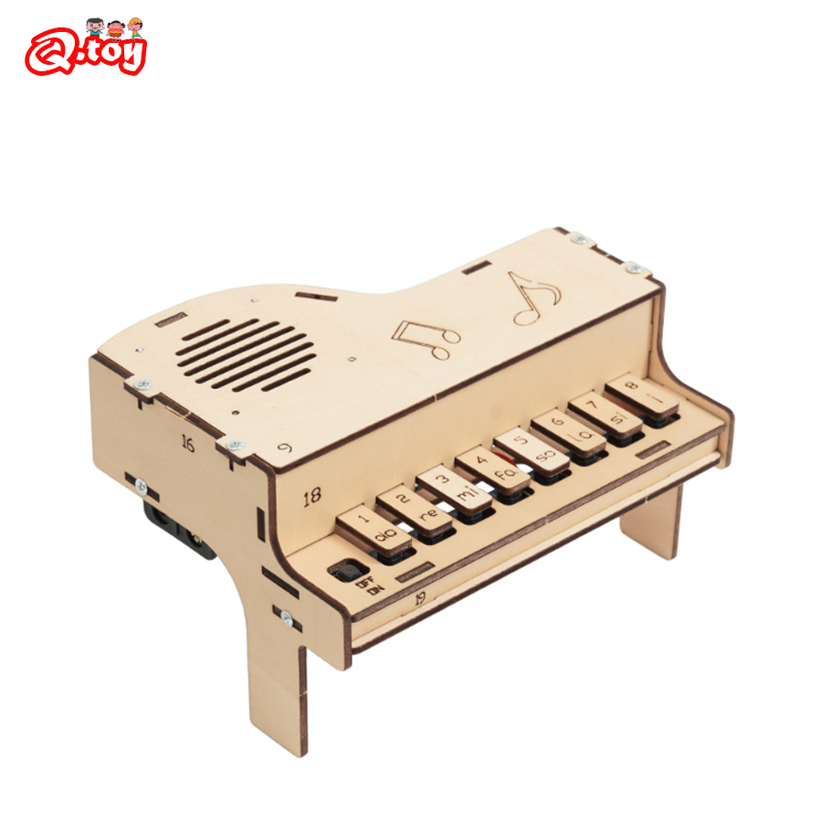 Diy Electronics Kids - Model Piano elektronik kayu DIY remaja,