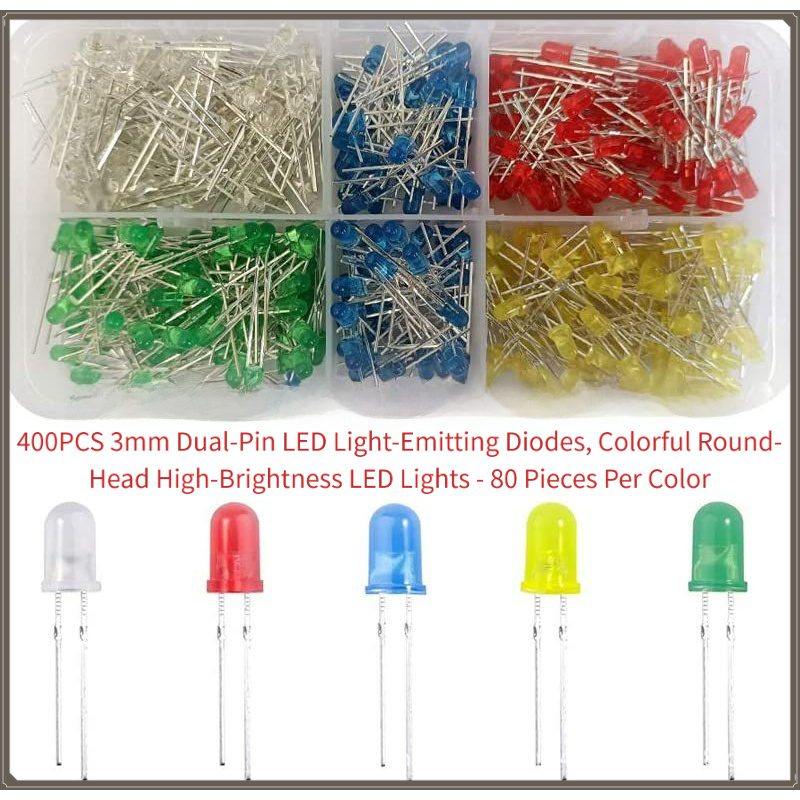 R/Diy Electronics - 400 buah dioda LED pin ganda