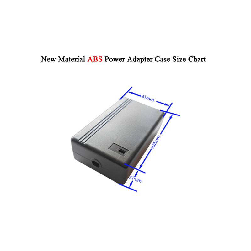 Casing Adaptor Daya ABS Hitam  - Diy Electronics Wire ulasan dan harga