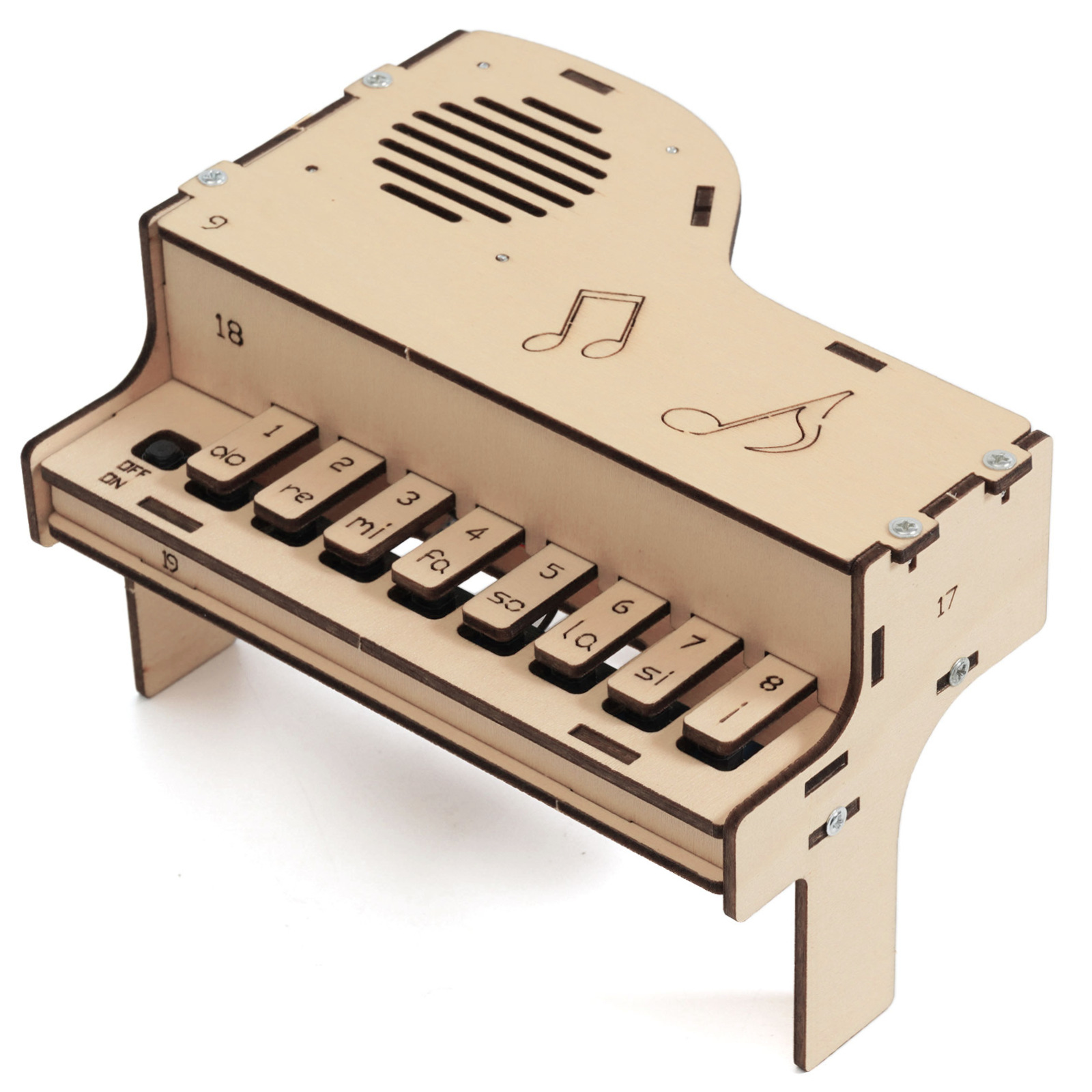 Model Piano elektronik kayu DI - Diy Electronics Kids ulasan dan harga