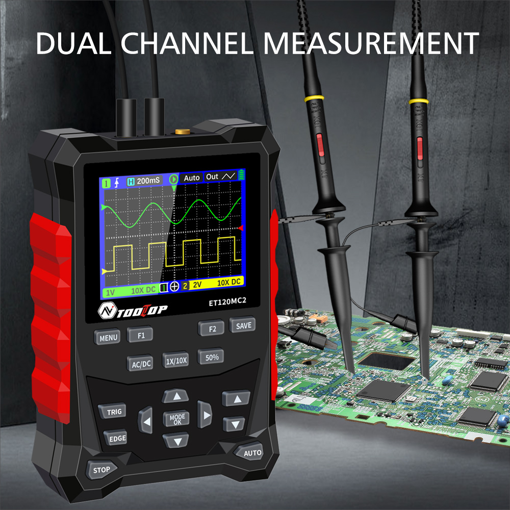 2024 terbaru TOOLTOP ET120MC2  - Oscilloscope Dso Mini ulasan dan harga