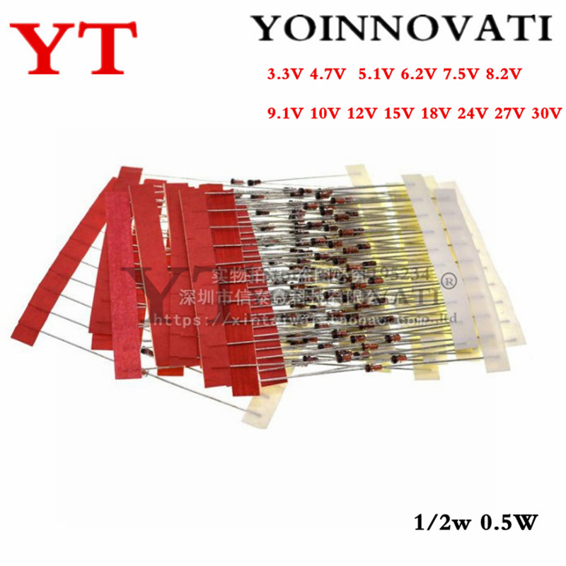1/2W 0.5W Dioda Zener 3.3-30V  - Best Diy Electronics Kits ulasan dan harga