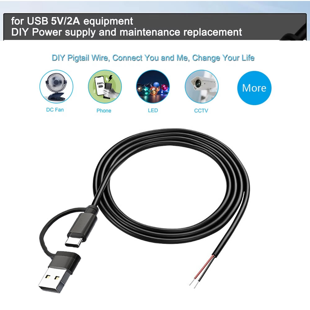 DC 2 Pin Kabel Daya USB dan Ti - Diy Electronics Websites ulasan dan harga
