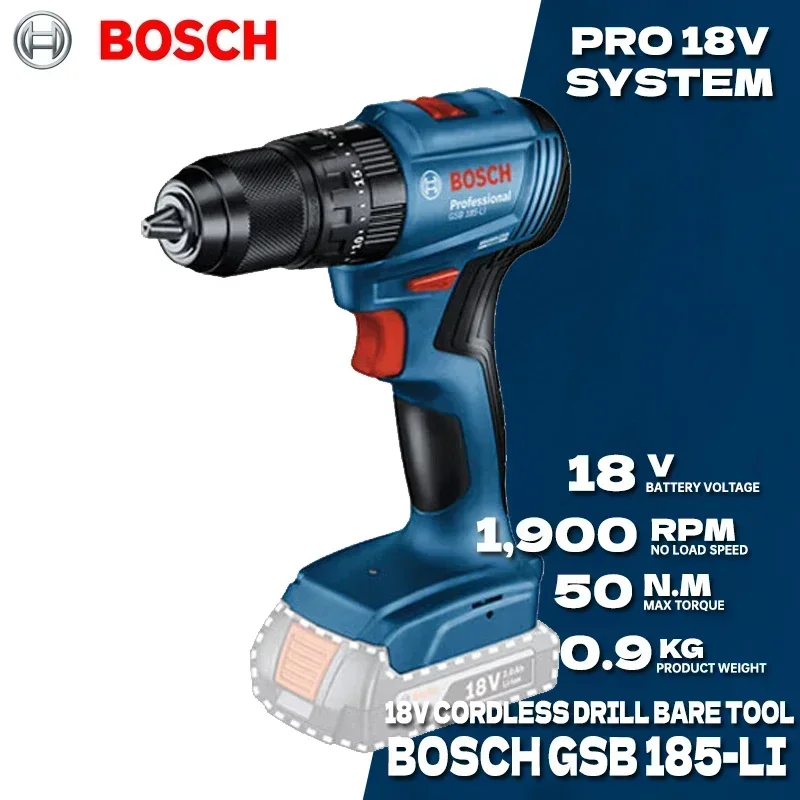 BOSCH GSB 185-LI Bor Impak Tan - Bosch Drill Gsb 18V ulasan dan harga